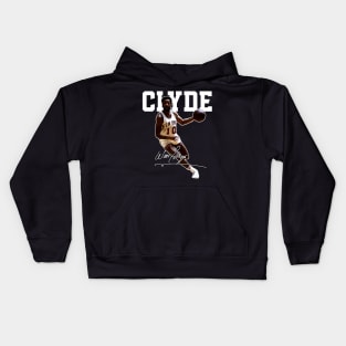 Walt Frazier The Clyde Basketball Legend Signature Vintage Retro 80s 90s Bootleg Rap Style Kids Hoodie